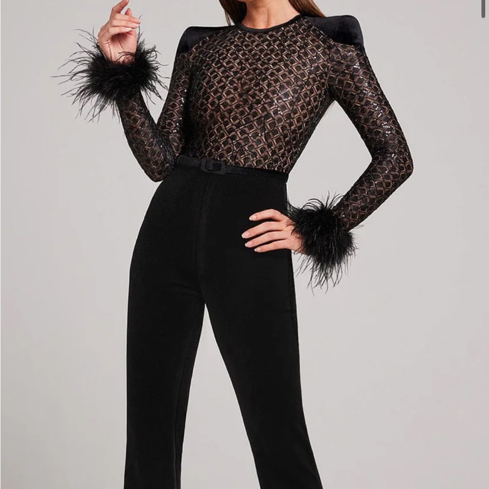 Nadine Merabi Monique Black Jumpsuit